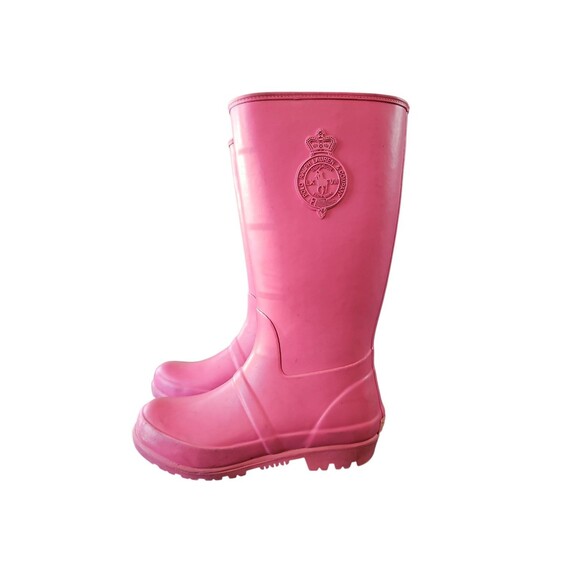Polo Ralph Lauren Kids Philippa Fuchsia Rain Boot Sz 2 - Picture 1 of 11